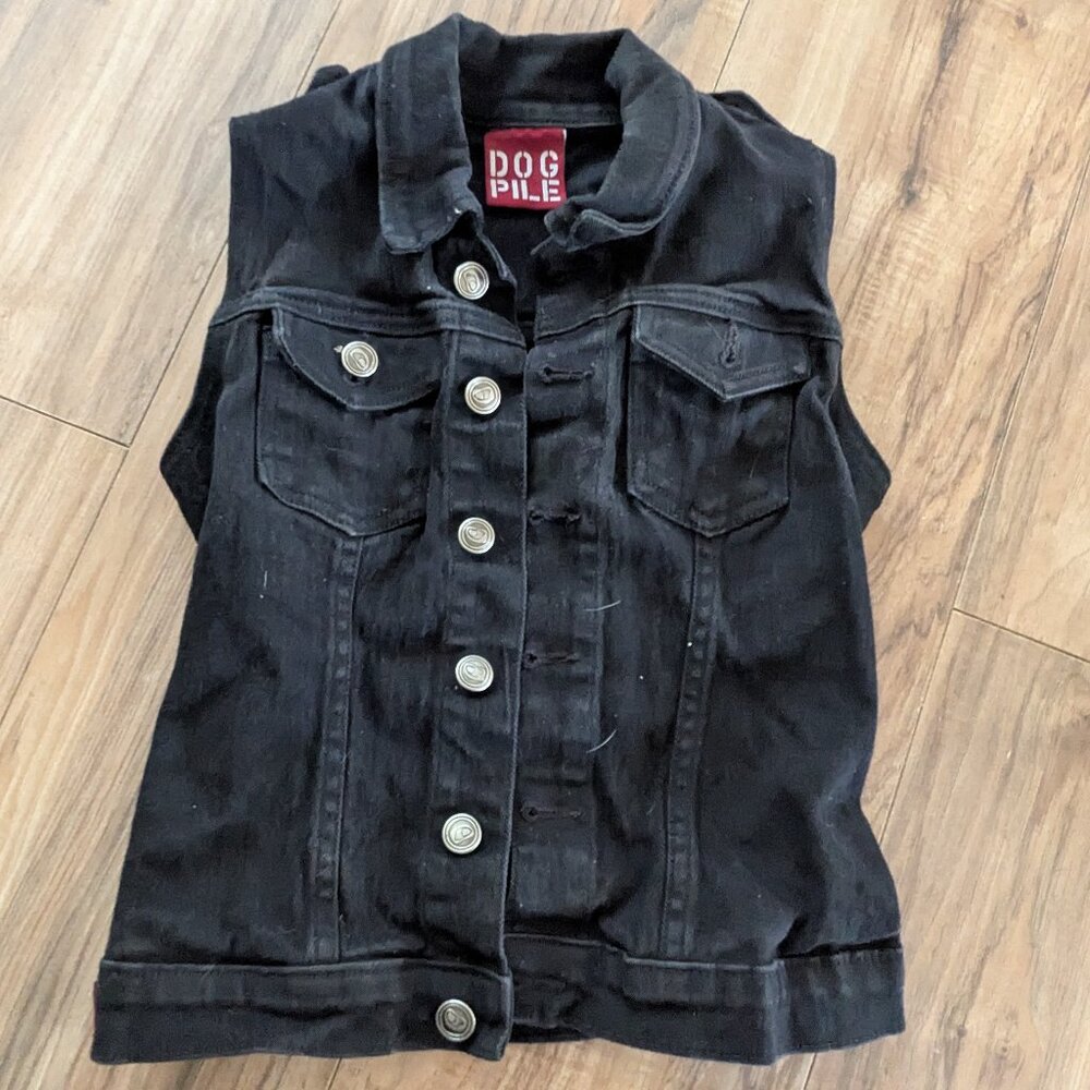 Vintage Dogpile crust punk vest